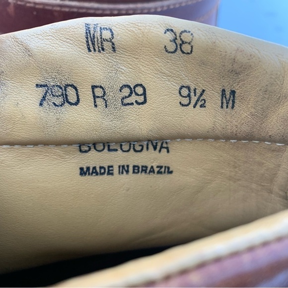 Men’s Brown Leather Boots Paragon Bologna Size 9.5 Buckle Strap - Picture 5 of 6